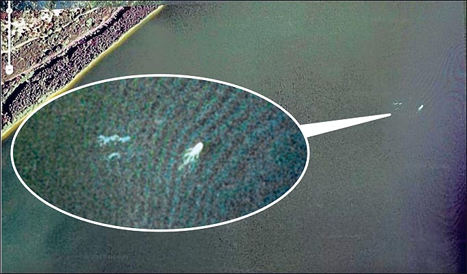Google Earth shows Nessie?