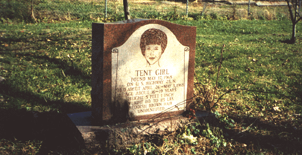 Gravesite of the Tent Girl.